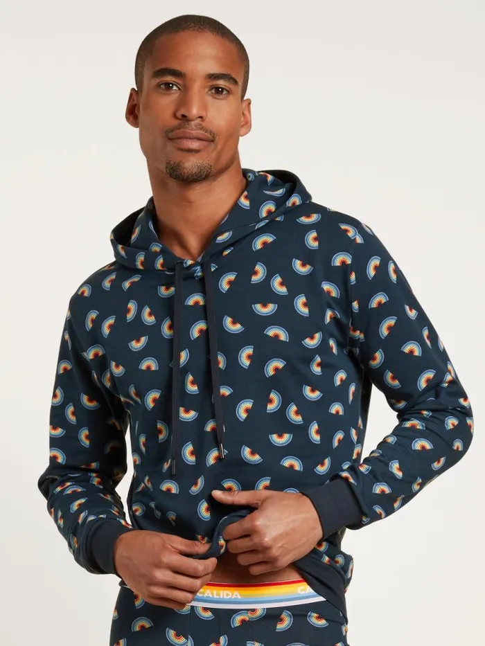 CALIDA Sweatshirts and Jackets Sweater Longsleeve Blue Night 8211 Men