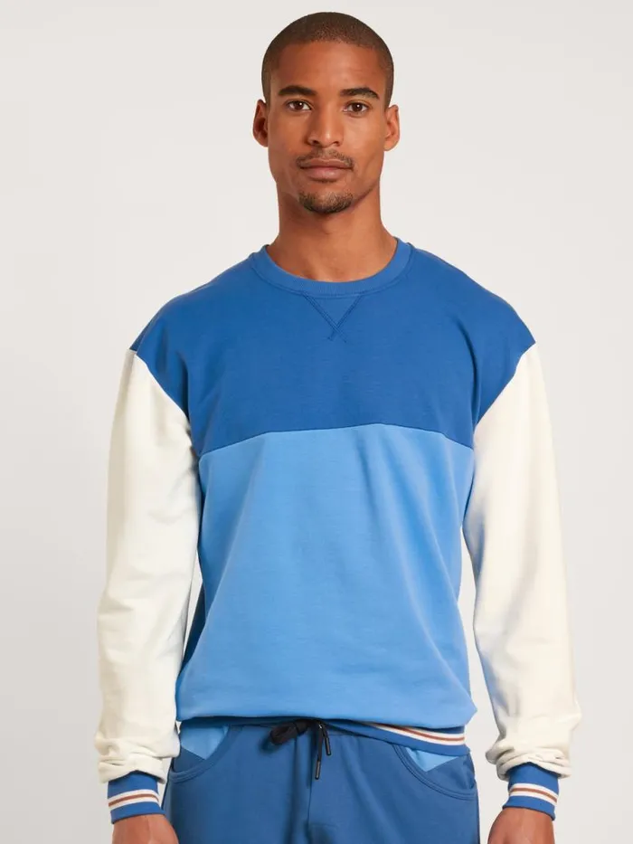 CALIDA Sweatshirts and Jackets Sweater Longsleeve Indian Blue 8211 Men