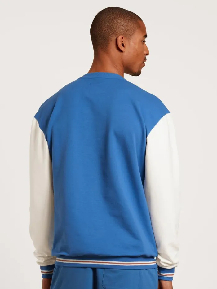 CALIDA Sweatshirts and Jackets Sweater Longsleeve Indian Blue 8211 Men