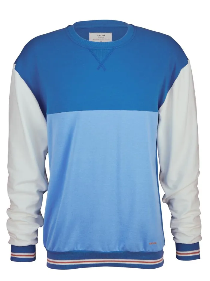 CALIDA Sweatshirts and Jackets Sweater Longsleeve Indian Blue 8211 Men