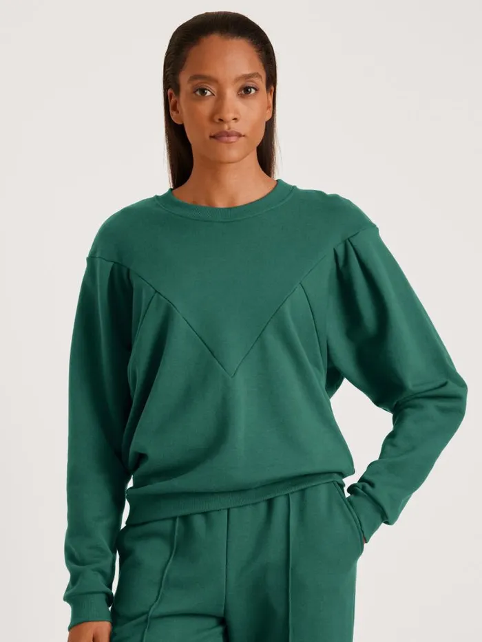 CALIDA Sweatshirts and Jackets Sweatshirt Cradle To Cradle Certified Galapagos Green 8211 Women