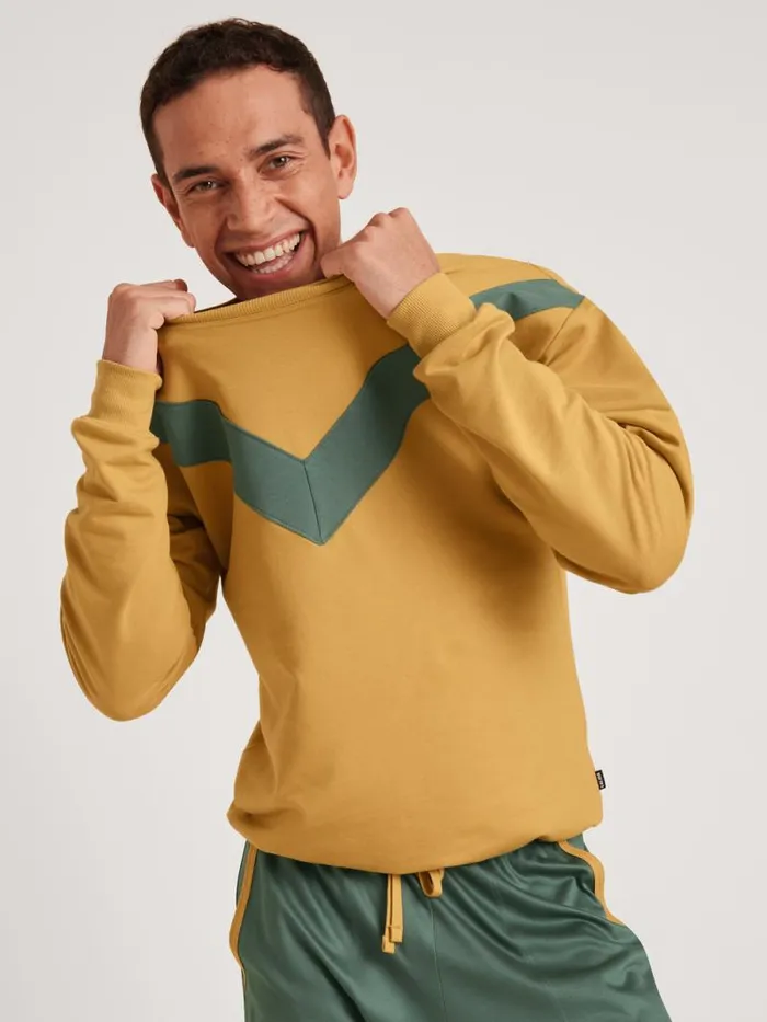 CALIDA Sweatshirts and Jackets Sweatshirt Cradle To Cradle Certified Sautere Yellow 8211 Men