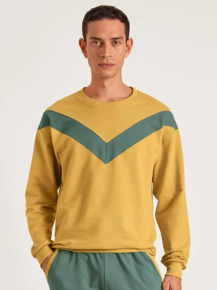 CALIDA Sweatshirts and Jackets Sweatshirt Cradle To Cradle Certified Sautere Yellow 8211 Men