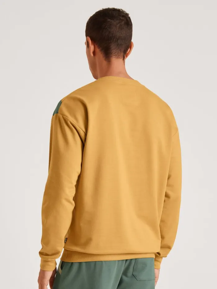 CALIDA Sweatshirts and Jackets Sweatshirt Cradle To Cradle Certified Sautere Yellow 8211 Men