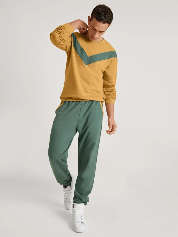 CALIDA Sweatshirts and Jackets Sweatshirt Cradle To Cradle Certified Sautere Yellow 8211 Men