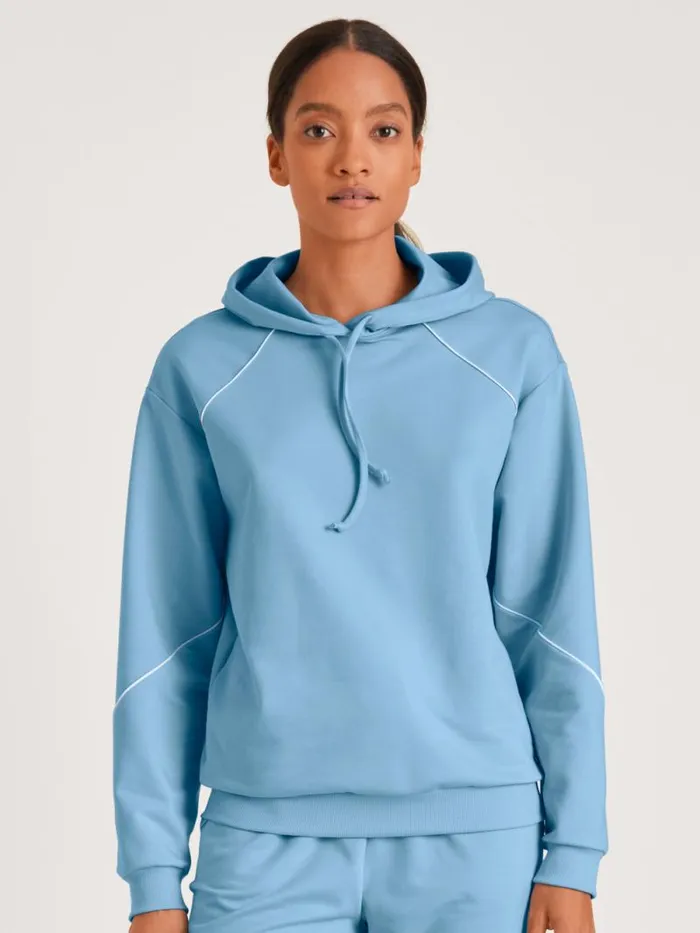 CALIDA Sweatshirts and Jackets Sweatshirt With Hood Placid Blue 8211 Women CALIDA Sweatshirts and Jackets Sweatshirt With Hood Placid Blue 8211 Women