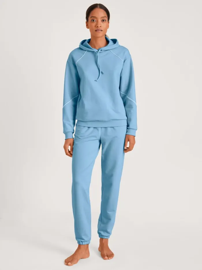 CALIDA Sweatshirts and Jackets Sweatshirt With Hood Placid Blue 8211 Women
