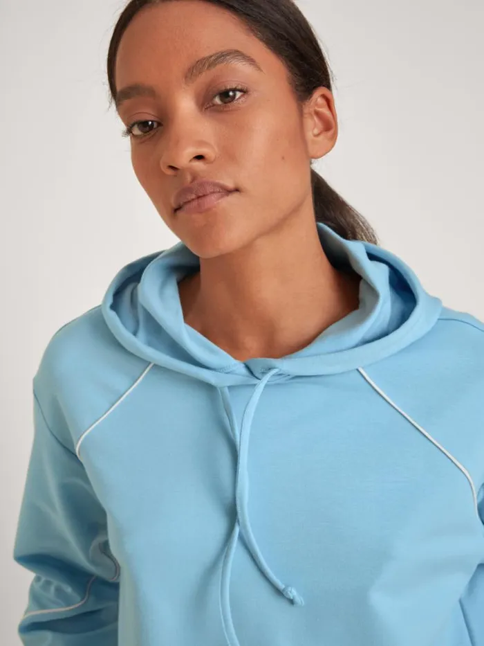 CALIDA Sweatshirts and Jackets Sweatshirt With Hood Placid Blue 8211 Women