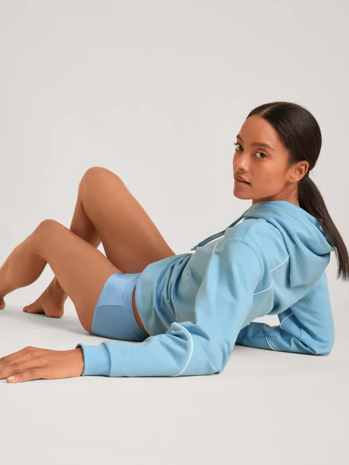 CALIDA Sweatshirts and Jackets Sweatshirt With Hood Placid Blue 8211 Women