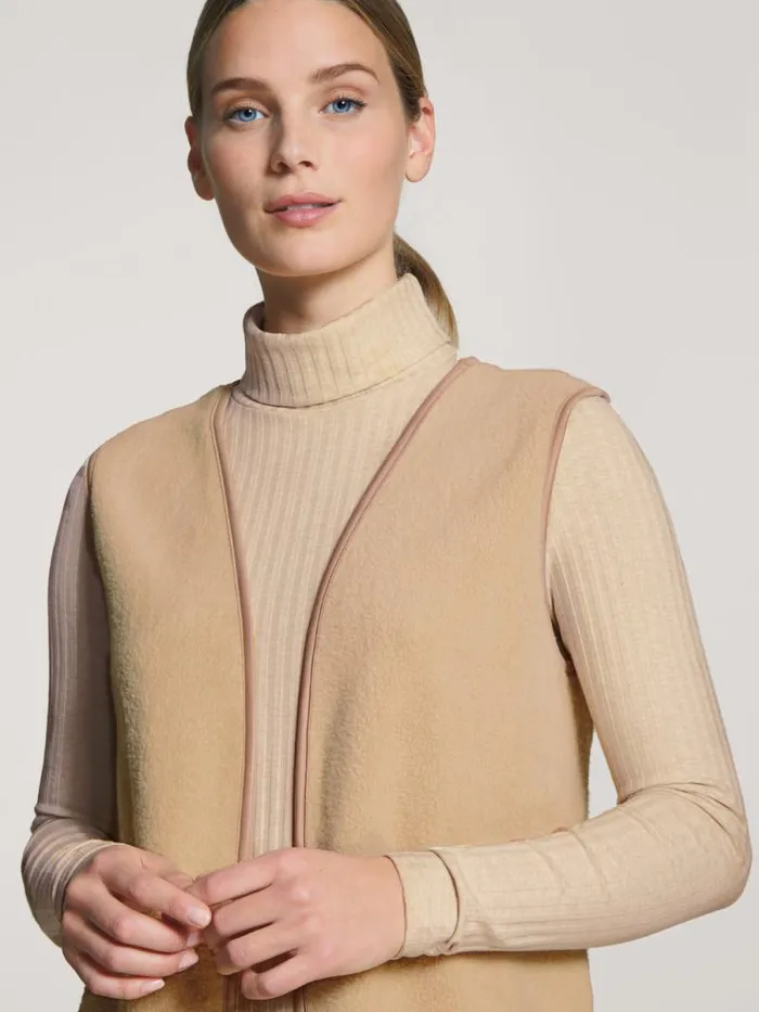 CALIDA Sweatshirts and Jackets Vest Honey Gold 8211 Women