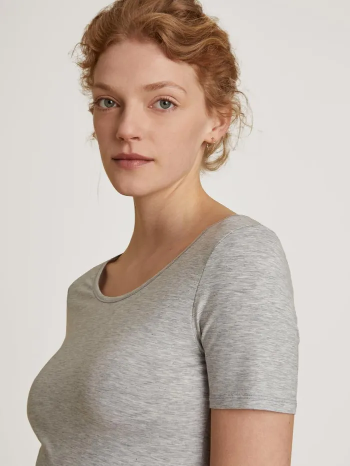 CALIDA Tops Shirt Shortsleeve Grey Melange 8211 Women