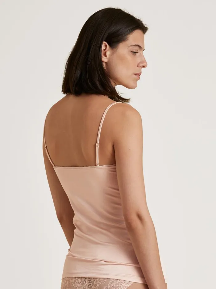 CALIDA Tops Spaghetti Strap Top With Lace Lace Parfait Pink 8211 Women