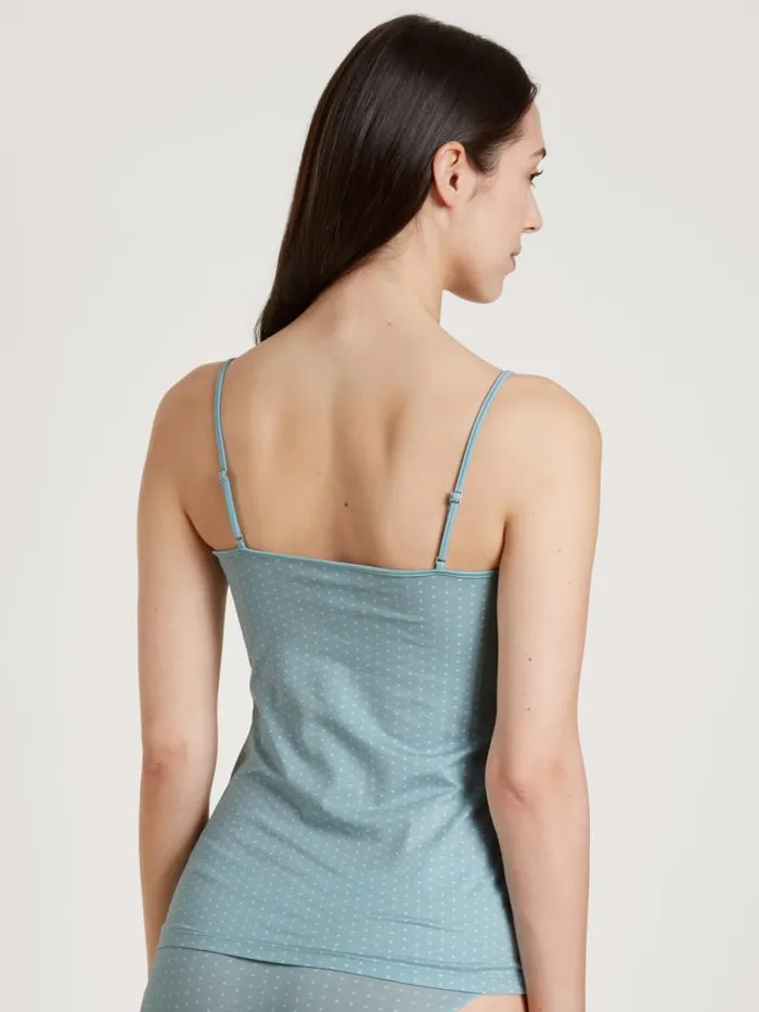 CALIDA Tops Spaghetti Top Blue Satin 8211 Women