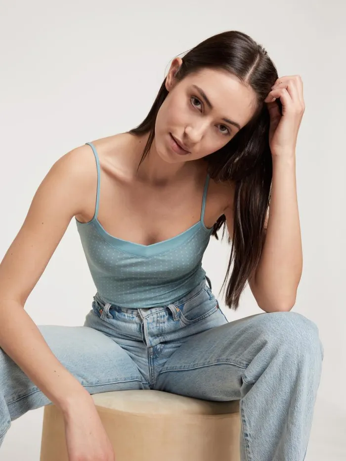 CALIDA Tops Spaghetti Top Blue Satin 8211 Women