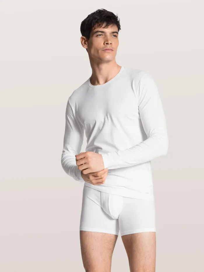 CALIDA Undershirts Shirt Long Sleeve Weiss 8211 Men