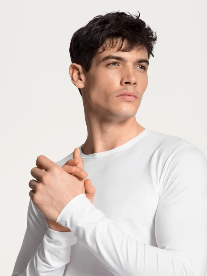 CALIDA Undershirts Shirt Long Sleeve Weiss 8211 Men