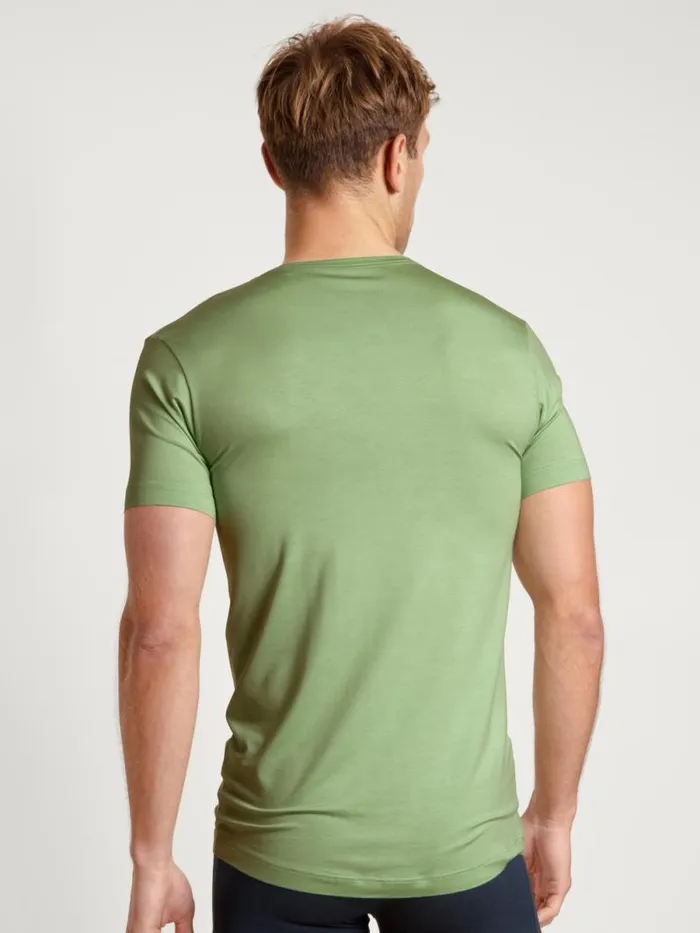 CALIDA Undershirts Shirt Short Sleeve Iris Green 8211 Men