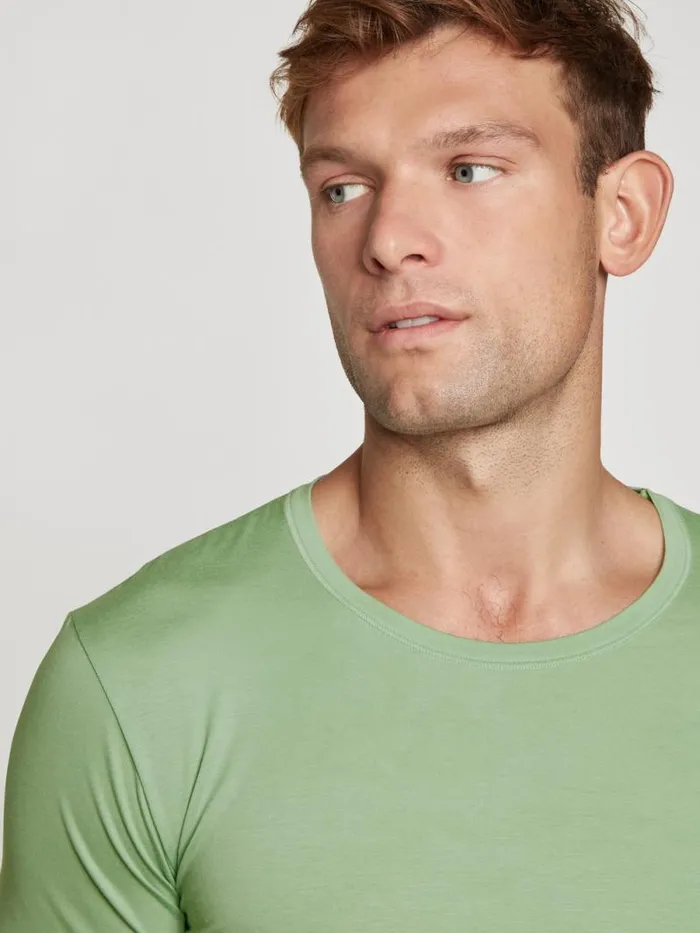 CALIDA Undershirts Shirt Short Sleeve Iris Green 8211 Men
