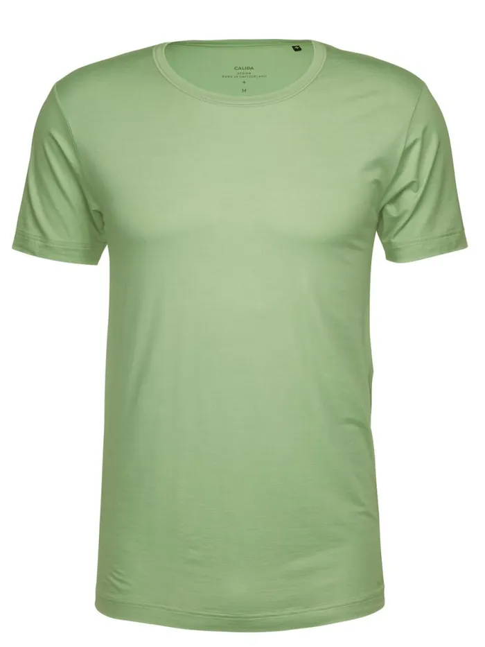 CALIDA Undershirts Shirt Short Sleeve Iris Green 8211 Men