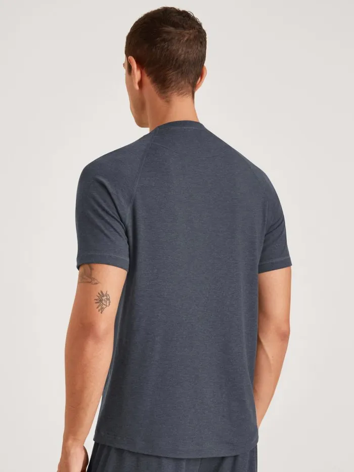 CALIDA Warming Nightwear Shirt Short Sleeve Anthrazit 8211 Men