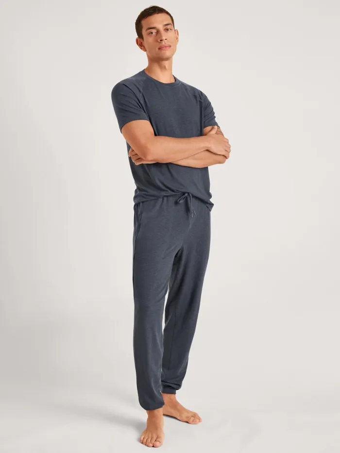 CALIDA Warming Nightwear Shirt Short Sleeve Anthrazit 8211 Men