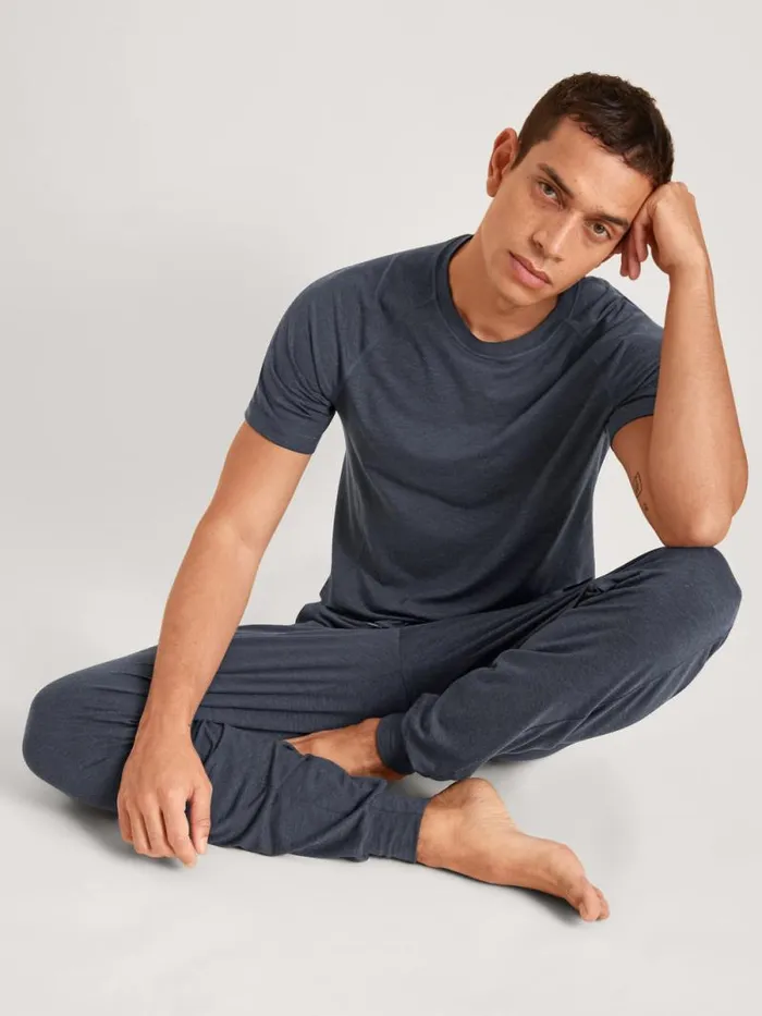 CALIDA Warming Nightwear Shirt Short Sleeve Anthrazit 8211 Men