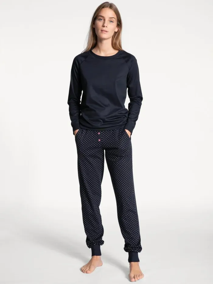 CALIDA Yoga Shirt Long Sleeve Dark Lapis Blue 8211 Women