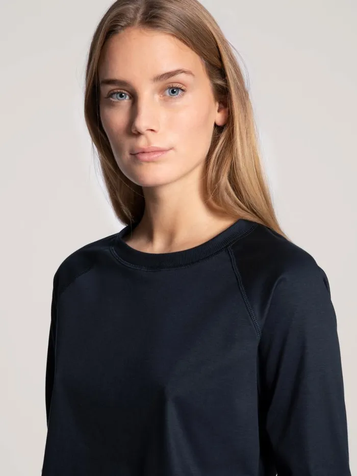 CALIDA Yoga Shirt Long Sleeve Dark Lapis Blue 8211 Women