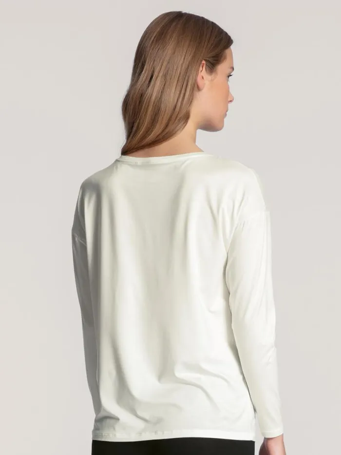 CALIDA Yoga Shirt Long Sleeve Star White 8211 Women