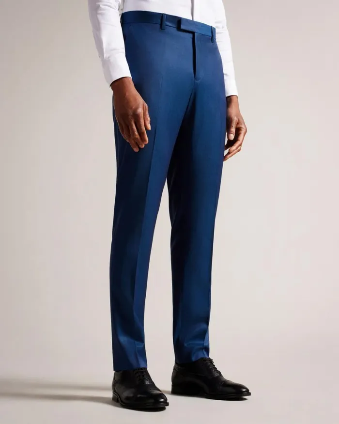 Camburn Fit Trousers Bright Blue Men Ted Baker Suits Camburn Fit Trousers Bright Blue Men Ted Baker Suits