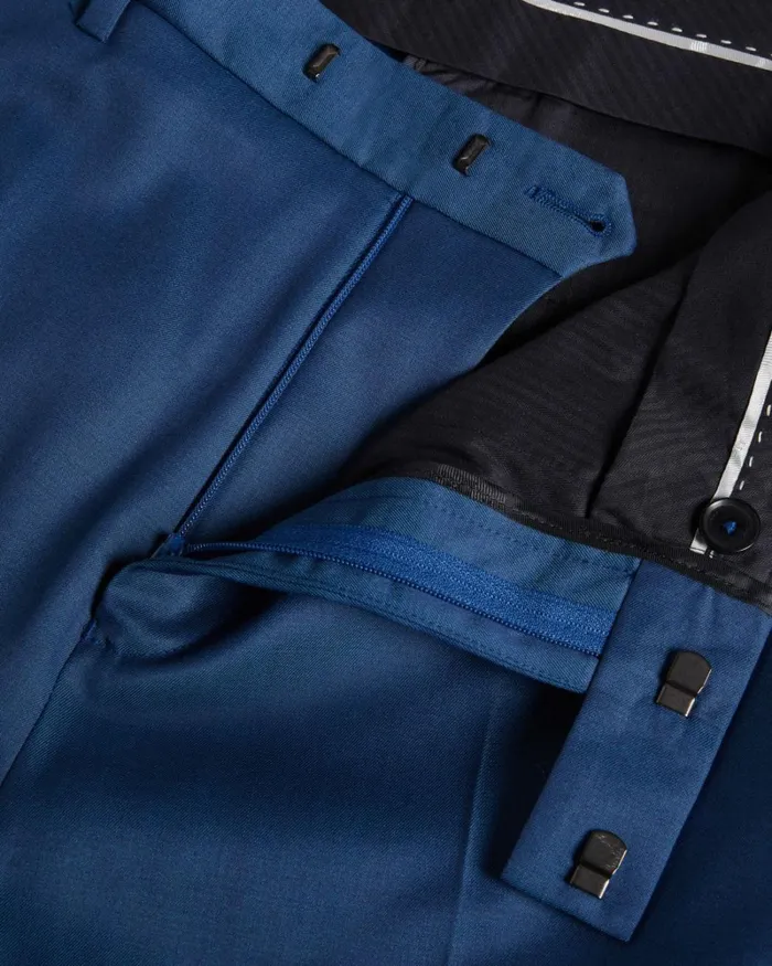 Camburn Fit Trousers Bright Blue Men Ted Baker Suits Camburn Fit Trousers Bright Blue Men Ted Baker Suits