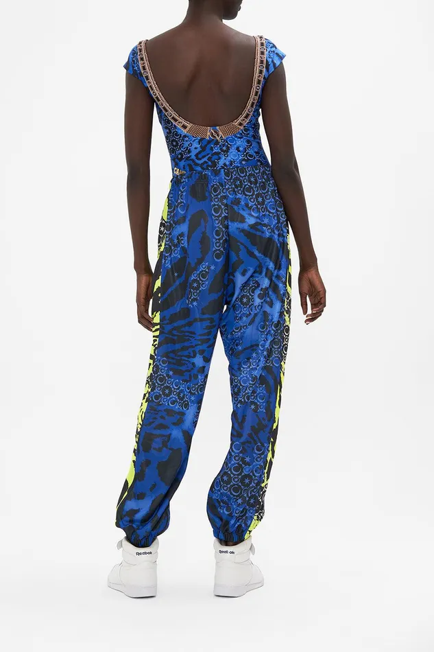 Camilla Activewear Sweat Pants Folded Waistband And Hem Zip Cat Got Your Tongue 8211 Womens