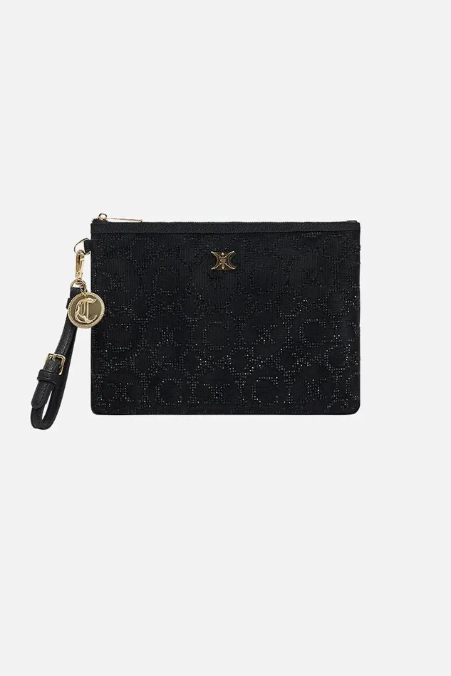 Camilla Bags Mesh Zip Top Clutch Leos Sky 8211 Accessories