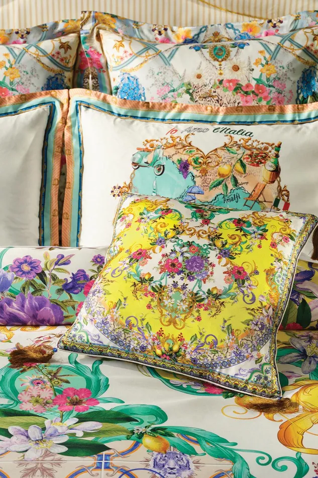 Camilla Bed Linen European Sham Caterina Spritz 8211 Accessories