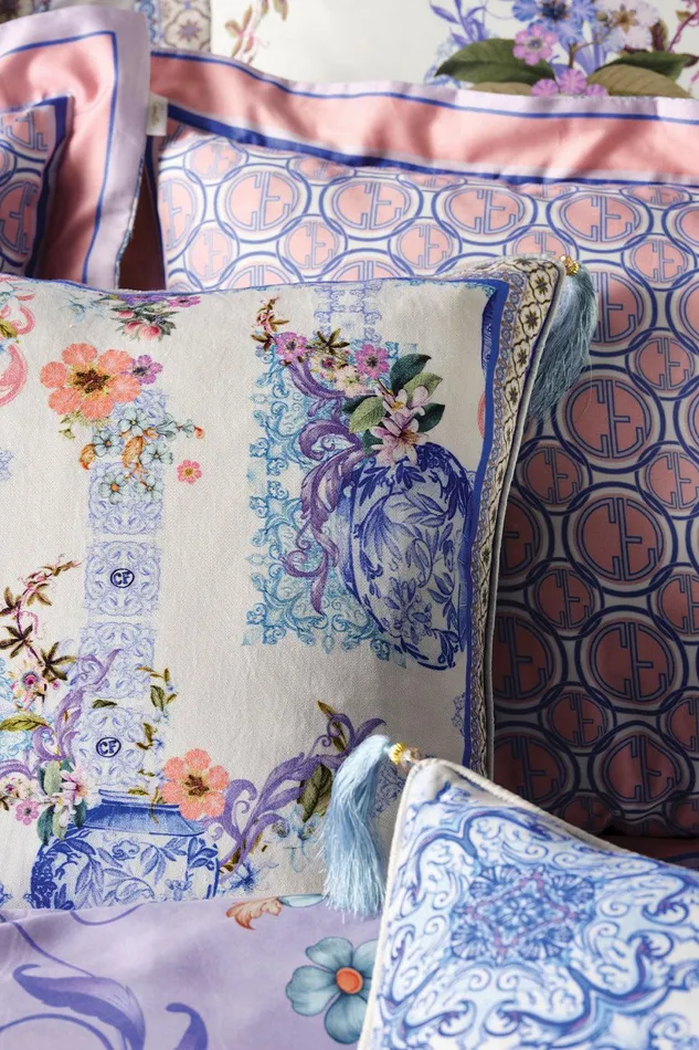 Camilla Bed Linen European Sham Paint Me Positano 8211 Accessories