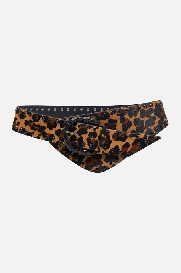 Camilla Belts Asymmetric Belt Leopard Print 8211 Accessories