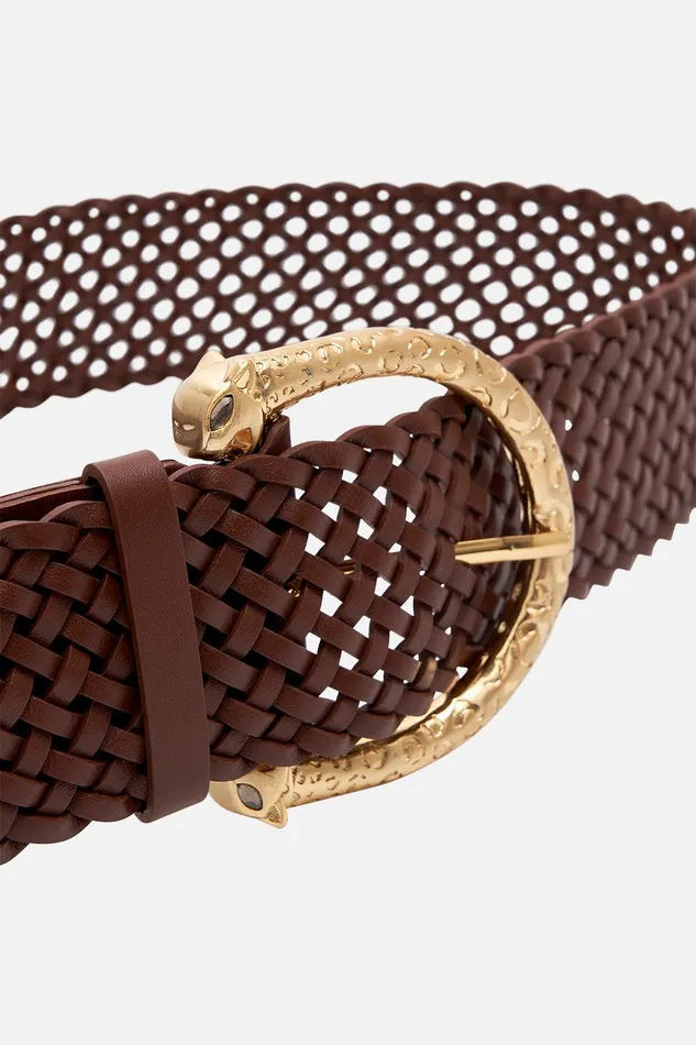 Camilla Belts Braided Leopard Buckle Belt Tan 8211 Accessories Camilla Belts Braided Leopard Buckle Belt Tan 8211 Accessories