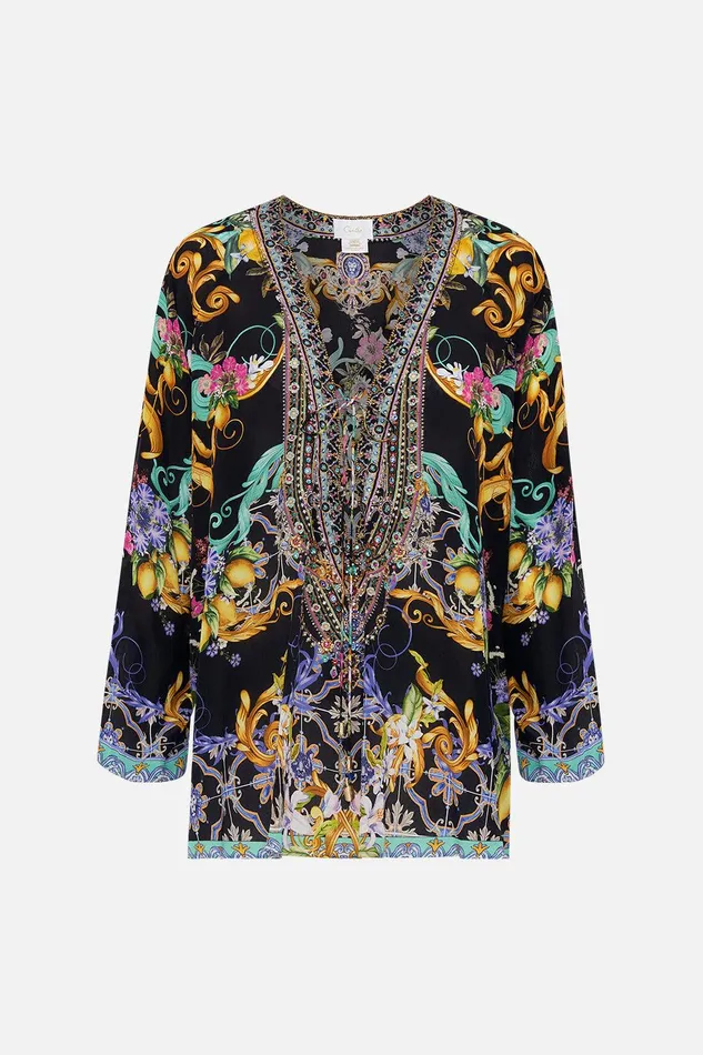Camilla Blouses and Shirts Lace Up Blouse Meet Me In Marchesa 8211 Womens Camilla Blouses and Shirts Lace Up Blouse Meet Me In Marchesa 8211 Womens