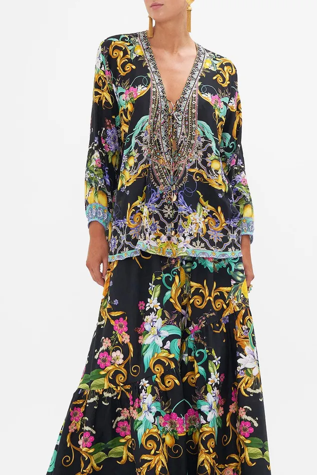 Camilla Blouses and Shirts Lace Up Blouse Meet Me In Marchesa 8211 Womens Camilla Blouses and Shirts Lace Up Blouse Meet Me In Marchesa 8211 Womens