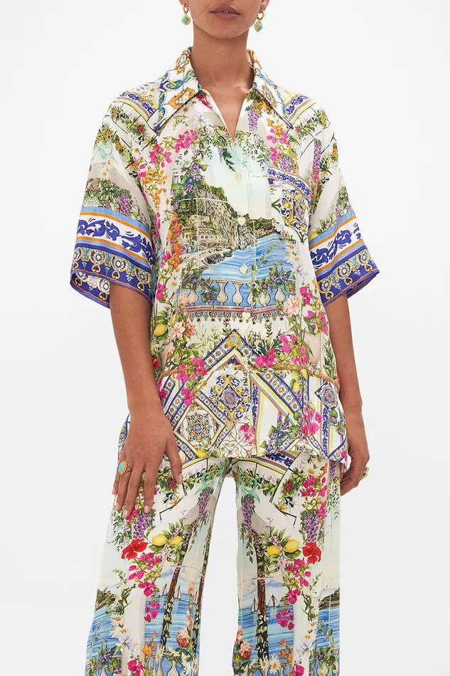 Camilla Blouses and Shirts Oversized Shirt With Pocket Amalfi Amore 8211 Womens Camilla Blouses and Shirts Oversized Shirt With Pocket Amalfi Amore 8211 Womens