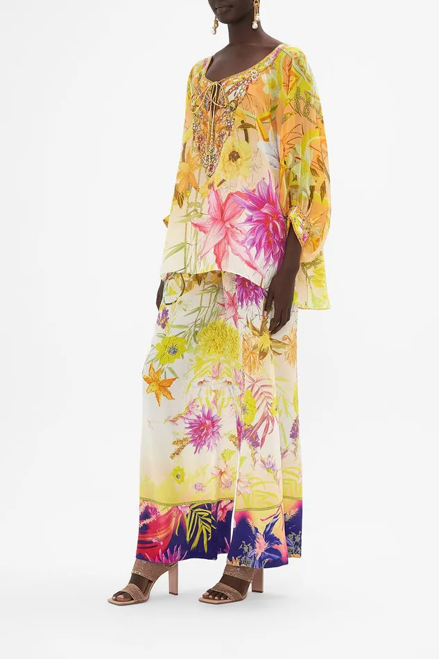 Camilla Blouses and Shirts Raglan Sleeve Blouse With Cuff How Does Your Garden Grow 8211 Womens