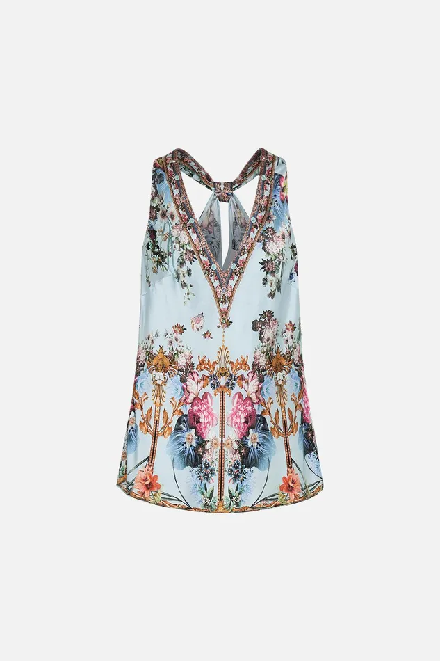 Camilla Blouses and Shirts V Neck Top With Knot Back Letters To Leo 8211 Womens Camilla Blouses and Shirts V Neck Top With Knot Back Letters To Leo 8211 Womens