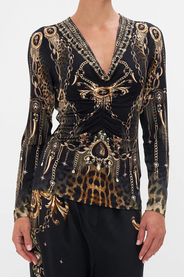 Camilla Gift Ideas Ruched Long Sleeve Jersey Top Jungle Dreaming 8211 Accessories Camilla Gift Ideas Ruched Long Sleeve Jersey Top Jungle Dreaming 8211 Accessories