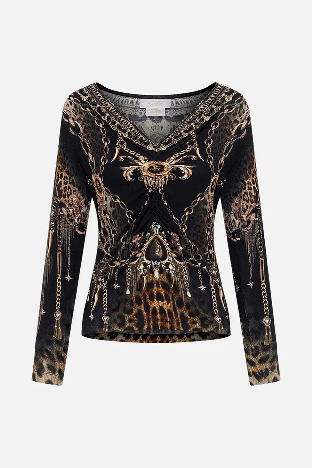 Camilla Gift Ideas Ruched Long Sleeve Jersey Top Jungle Dreaming 8211 Accessories Camilla Gift Ideas Ruched Long Sleeve Jersey Top Jungle Dreaming 8211 Accessories