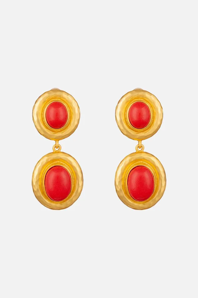 Camilla Jewellery Carla Red Coral Earrings Multi 8211 Accessories
