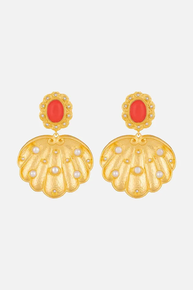 Camilla Jewellery Mare Red Coral Earrings Multi 8211 Accessories