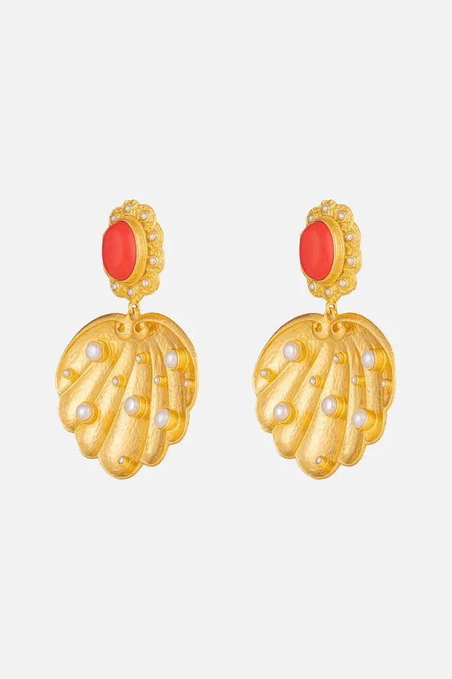 Camilla Jewellery Mare Red Coral Earrings Multi 8211 Accessories Camilla Jewellery Mare Red Coral Earrings Multi 8211 Accessories