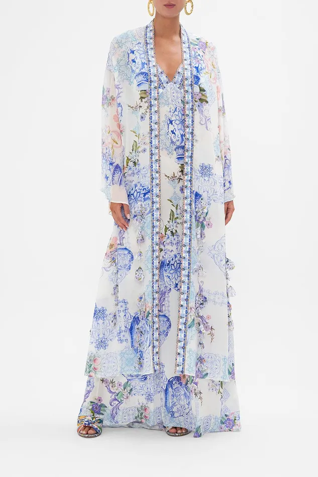 Camilla Kimonos Flare Sleeve Long Robe Paint Me Positano 8211 Womens