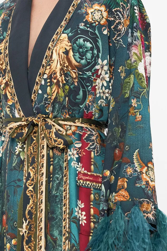 Camilla Kimonos Long Robe With Flared Sleeve Verdis World 8211 Womens Camilla Kimonos Long Robe With Flared Sleeve Verdis World 8211 Womens