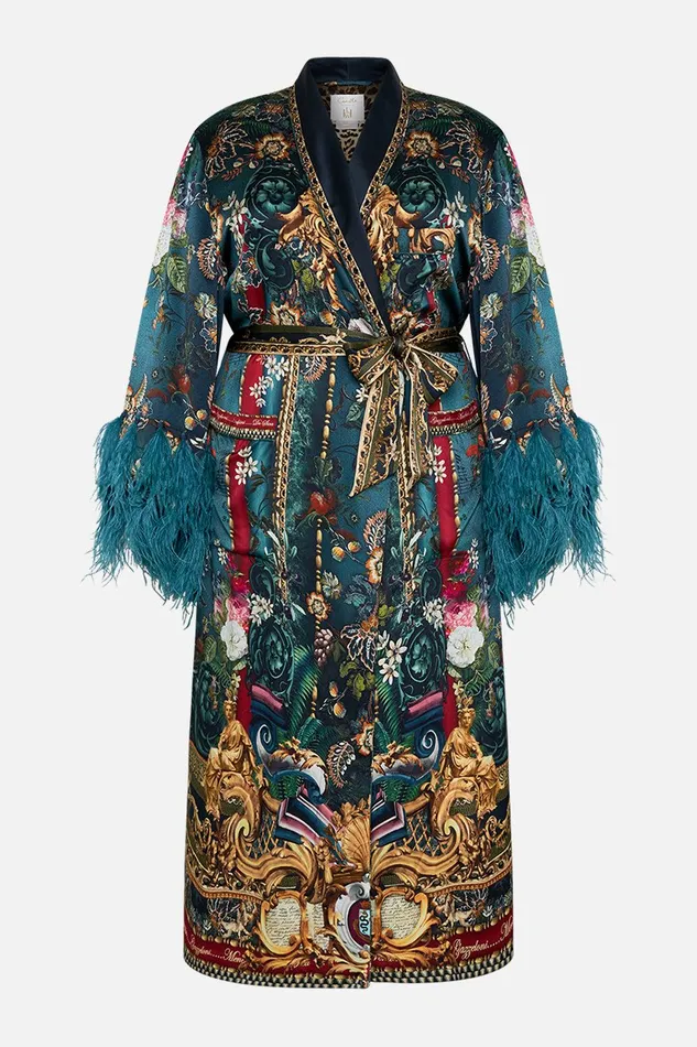 Camilla Kimonos Long Robe With Flared Sleeve Verdis World 8211 Womens Camilla Kimonos Long Robe With Flared Sleeve Verdis World 8211 Womens